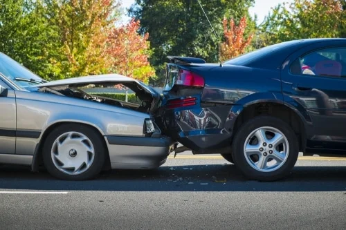 rear end accident scene in richmond virginia