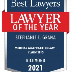 best lawyers of the year award badge for Stephanie Grana, Richmond 2021