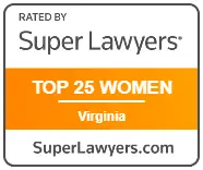 Super Lawyers top 25 women Virginia badge