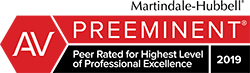 Martindale-Hubbell Preeminent 2019 badge