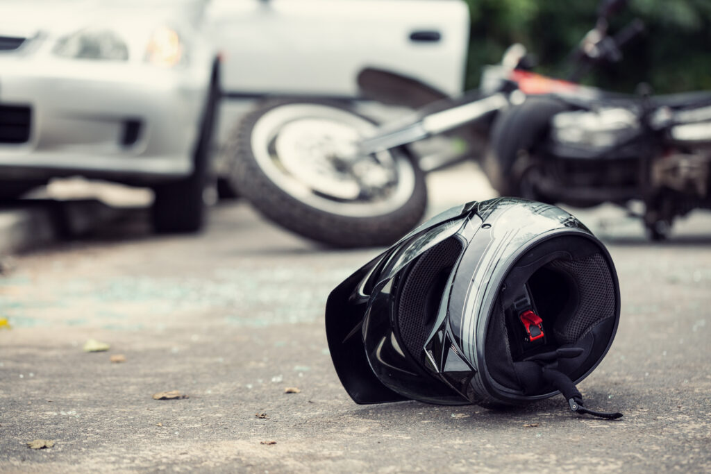 motorcycle accident with a potential for a motorcycle accident claim with the help of a lawyer