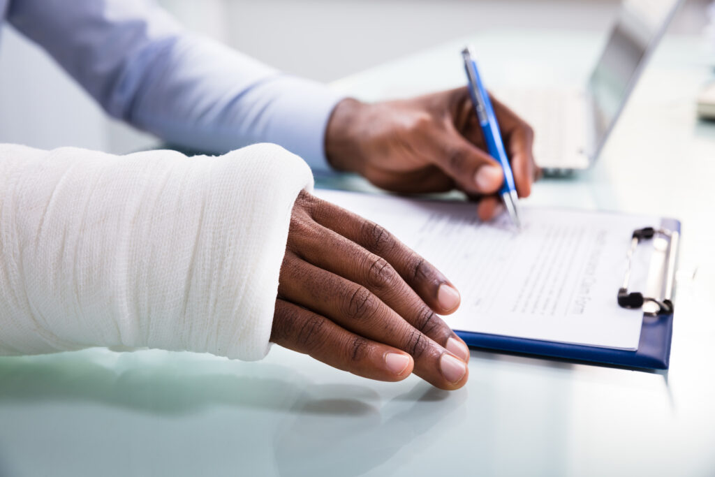 man filing a lawsuit after a personal injury