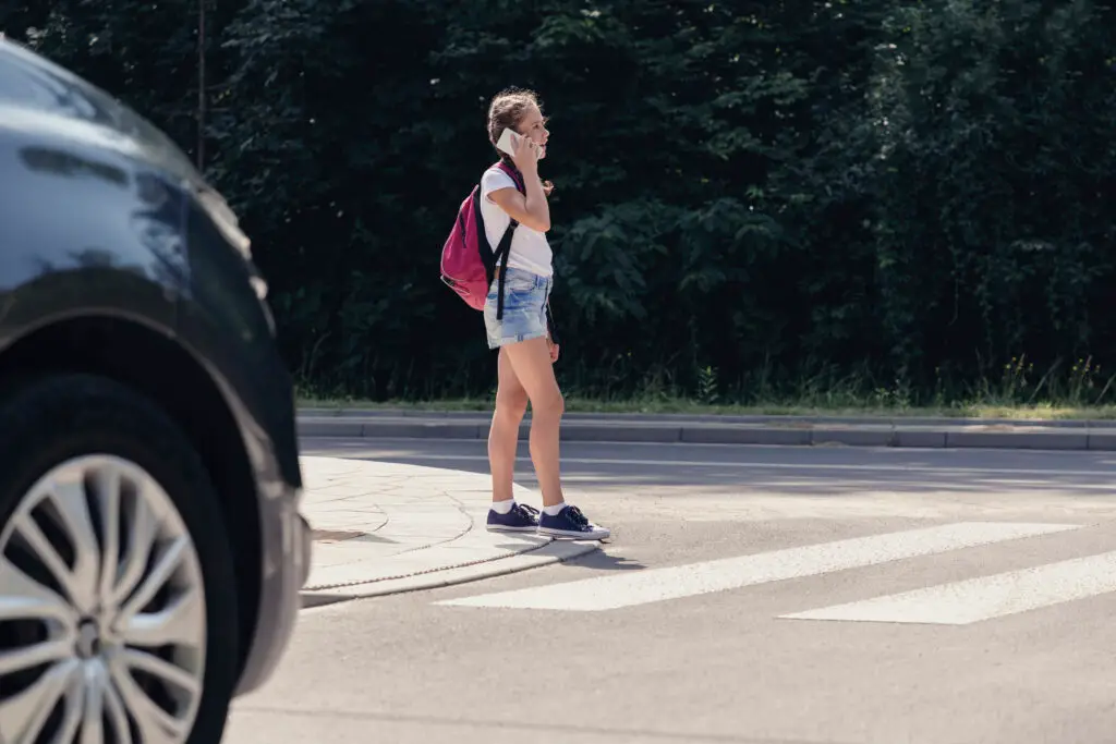 pedestrian in danger of a pedestrian accident