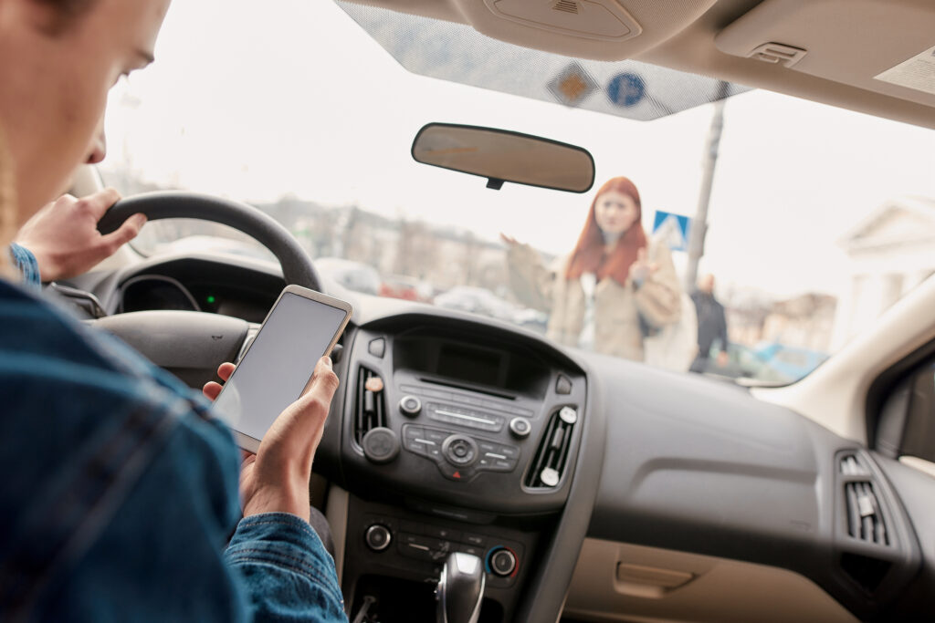contributory negligence example of a distracted driver and pedestrian