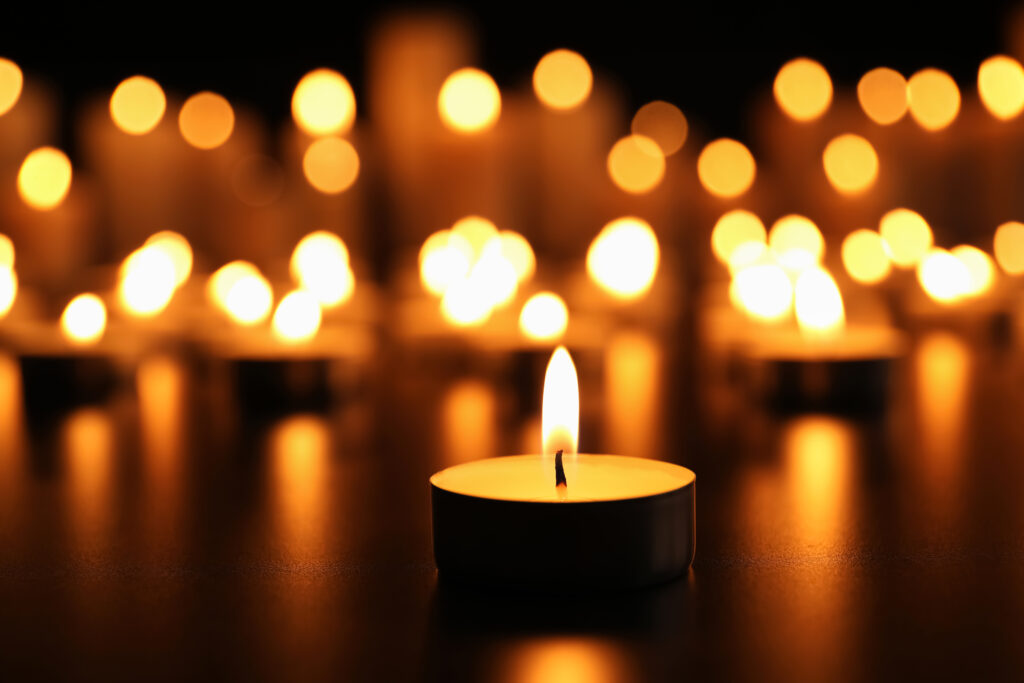 candles to honor a wrongful death