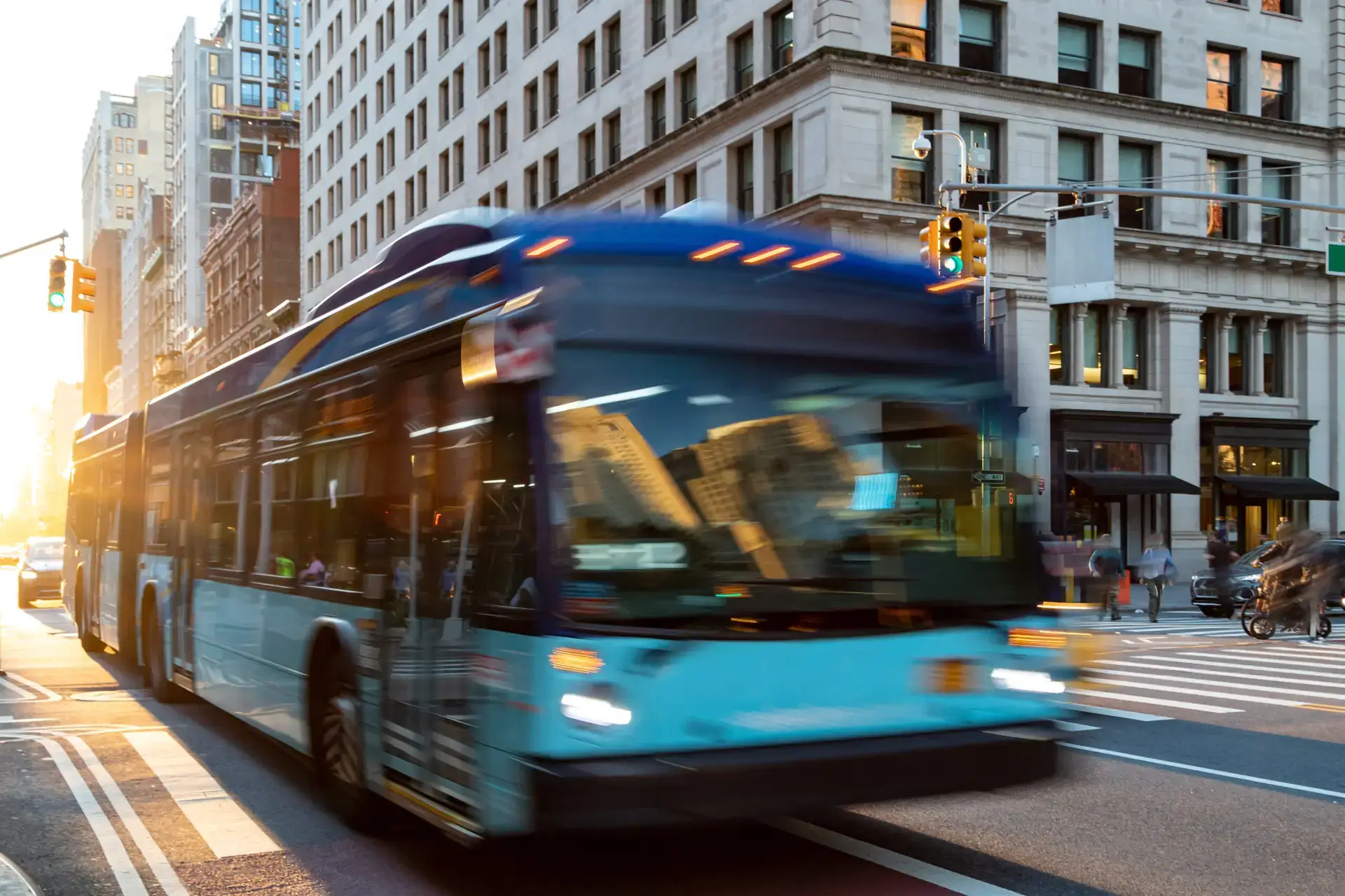 bus driving fast through richmond, bus accident lawyer theme