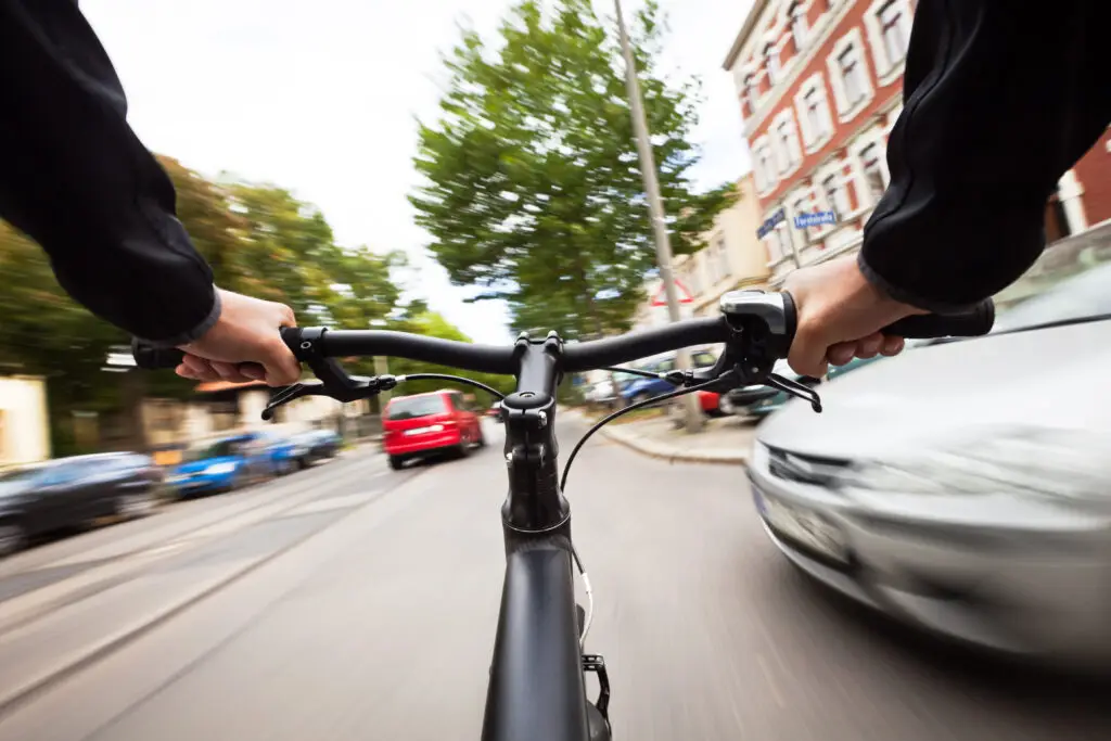 bicycle riding on the street