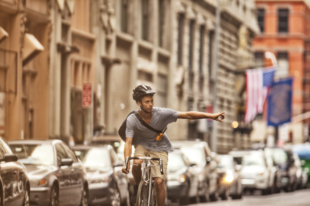 bicyclist on a street