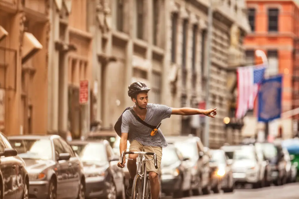 bicyclist on a street