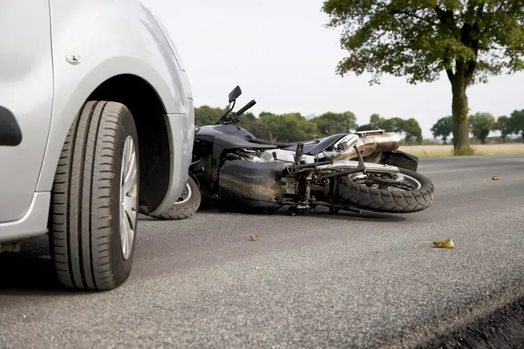 motorcycle accident with car