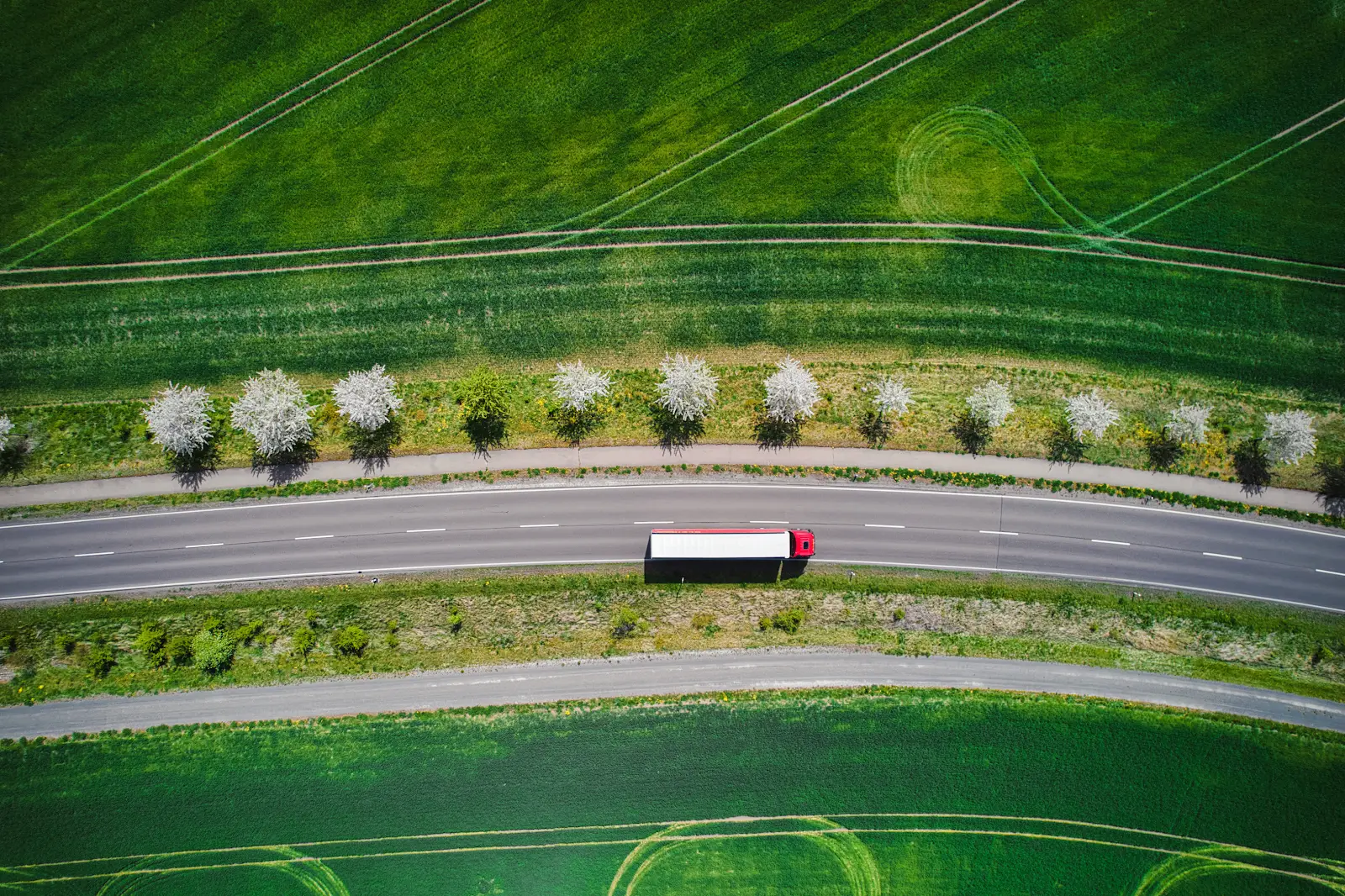 trucks driving on dangerous roads