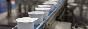 a yogurt production line